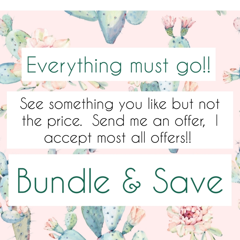Bundle & save.  I will accept all Reasonable offer